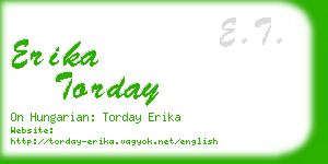 erika torday business card